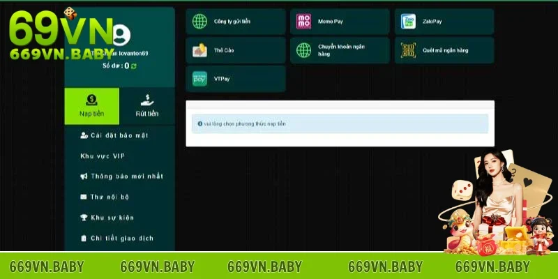 Những yêu cầu nạp tiền 69VN cần biết